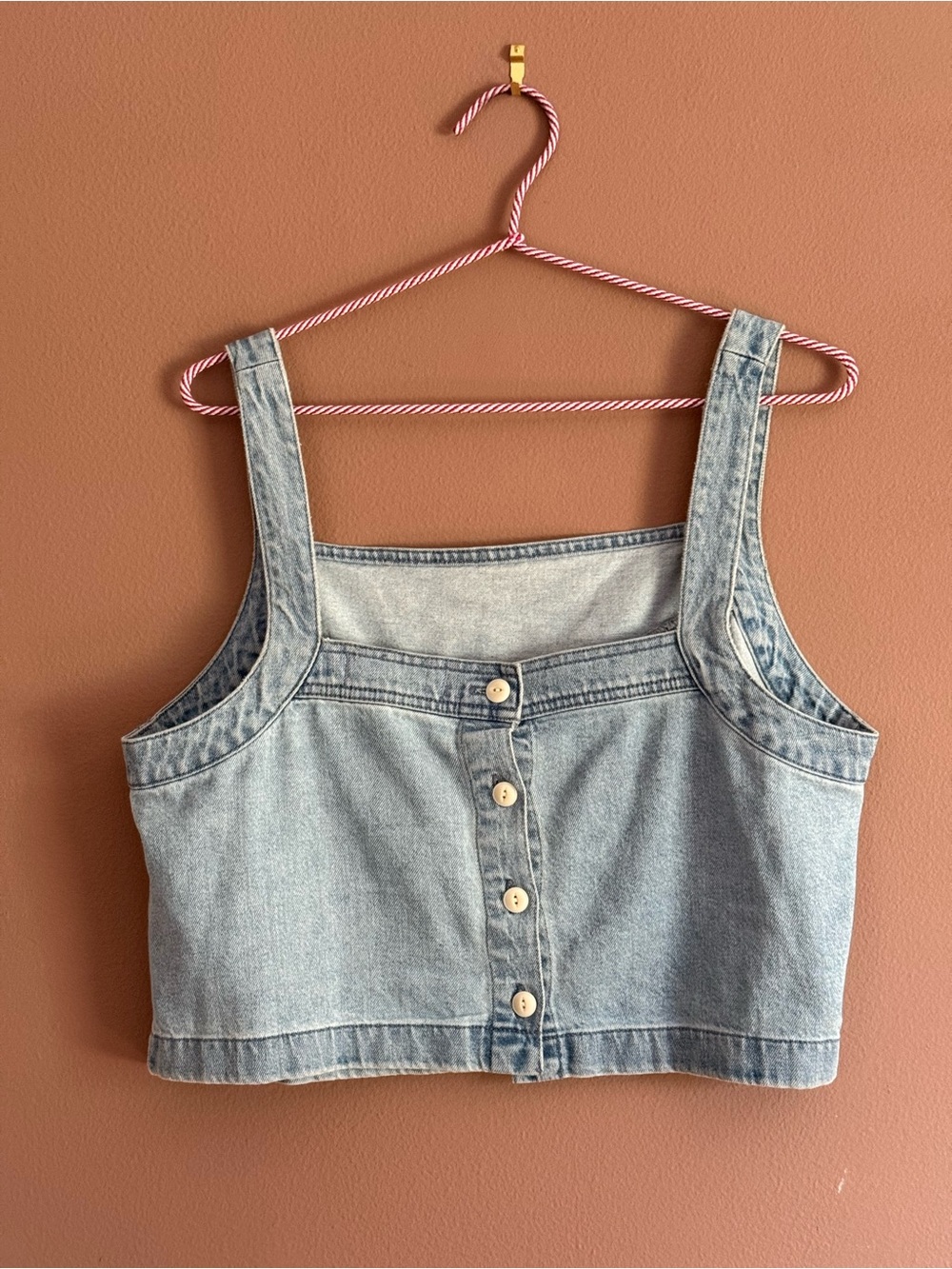 Madewell Light Blue Denim Crop Tank - Picture 4 of 5